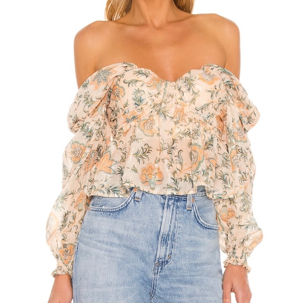 HOUSE OF HARLOW 1960 OFF SHOULDER TOP